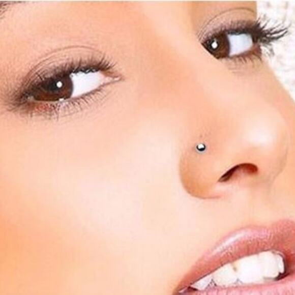 5 Stainless Steel Heart Moon Star Nose Rings - Picture 3 of 3